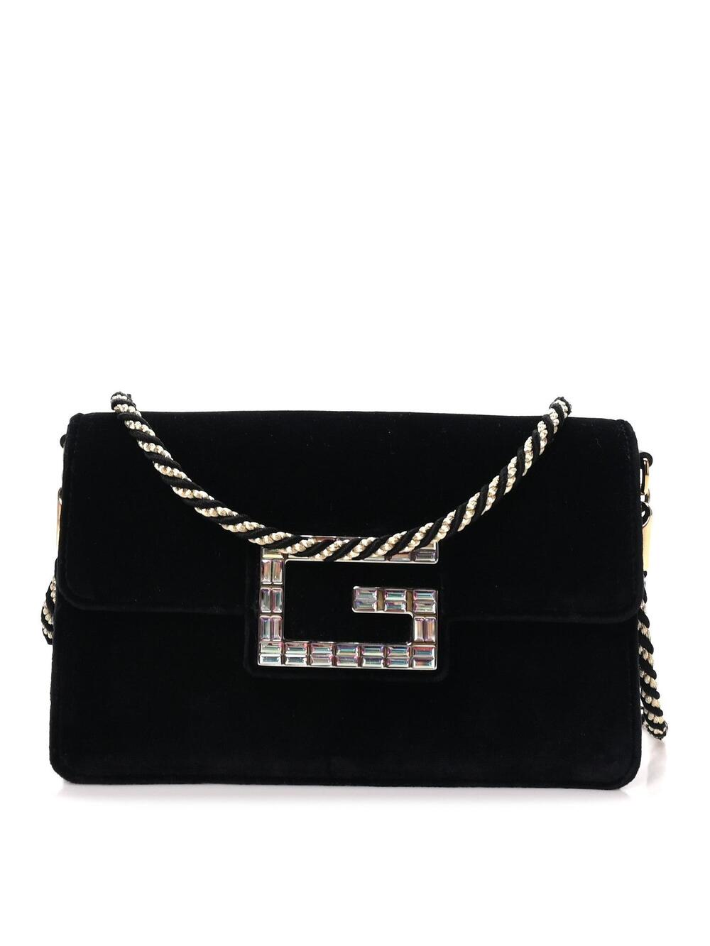 Gucci Velvet Crystal Square G Shoulder #341095G62B